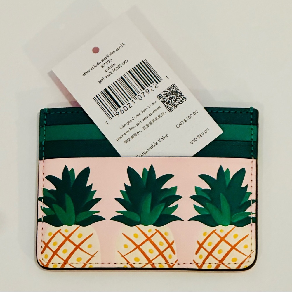 NWT! Kate Spade ♠️ Colada Pineapple 🍍 Small Slim Cardholder